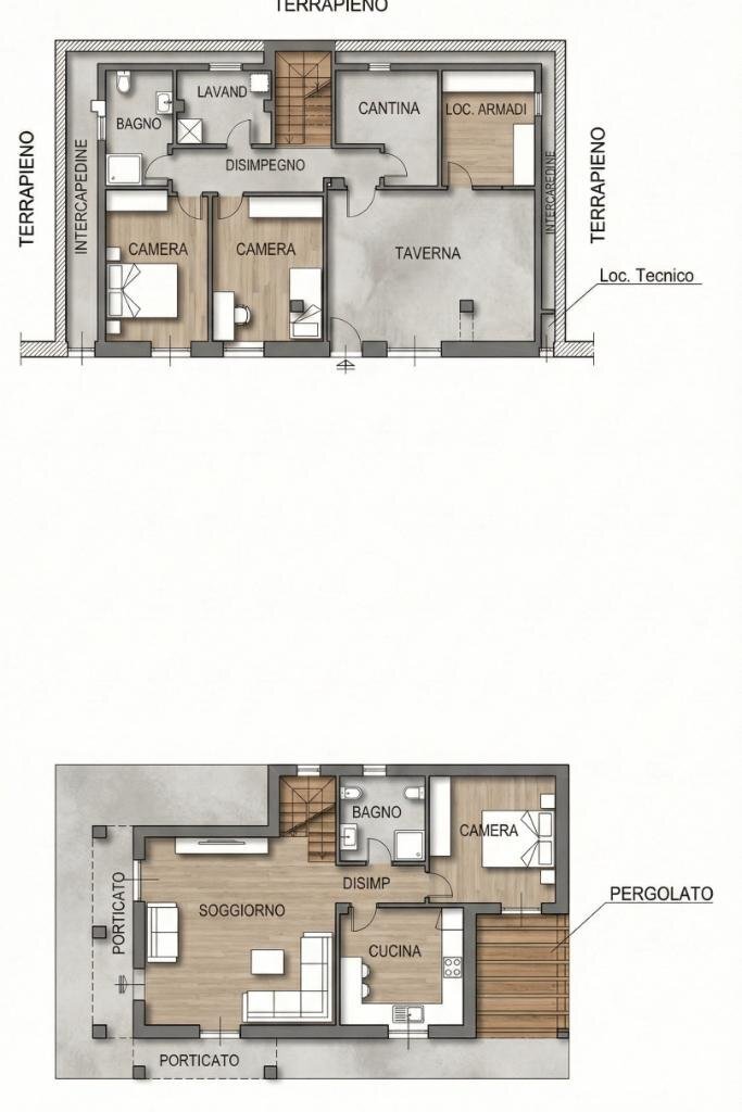 Villa Strada Civezza, Imperia - floor plans 1