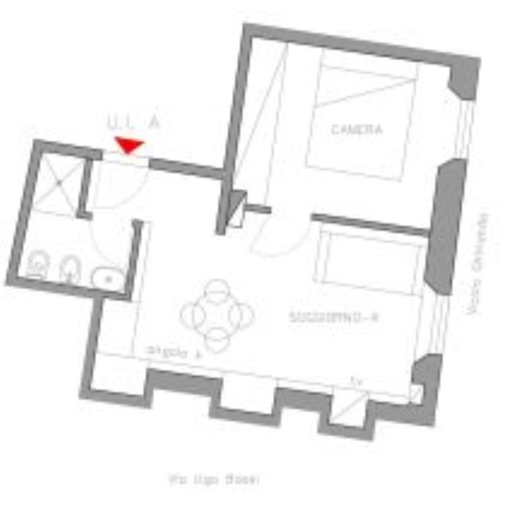 Bilocale Vicolo Ghirlanda, Bologna (zona Centro Storico) - planimetria 1