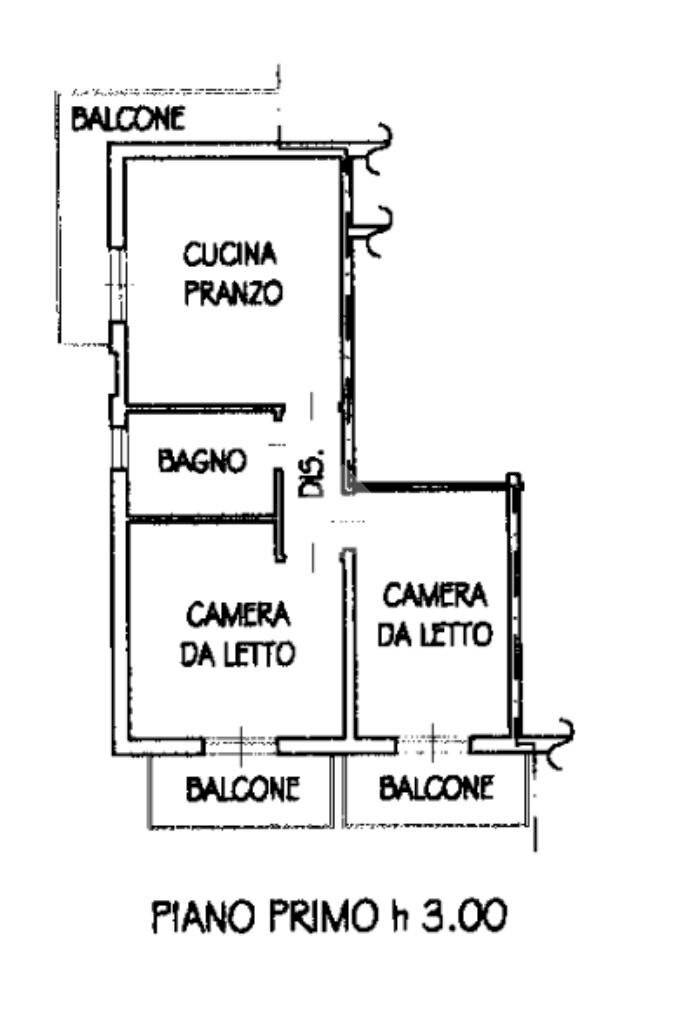 Three-room apartment Via Forli, Gatteo - floor plans 1