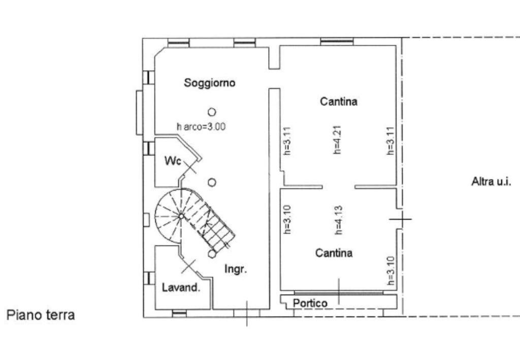 Porzione di casa Viottolo Ex Scuole, Gualtieri - planimetria 1