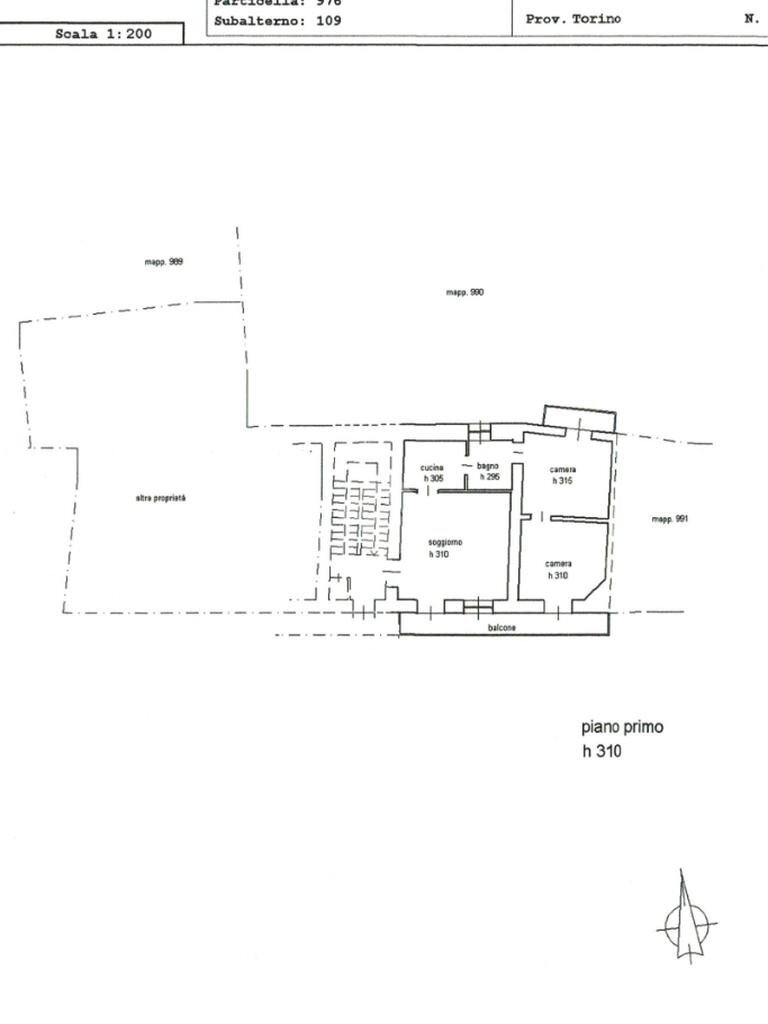 Stabile - Palazzo Vicolo Cattaneo, San Giorgio Canavese - planimetria 1
