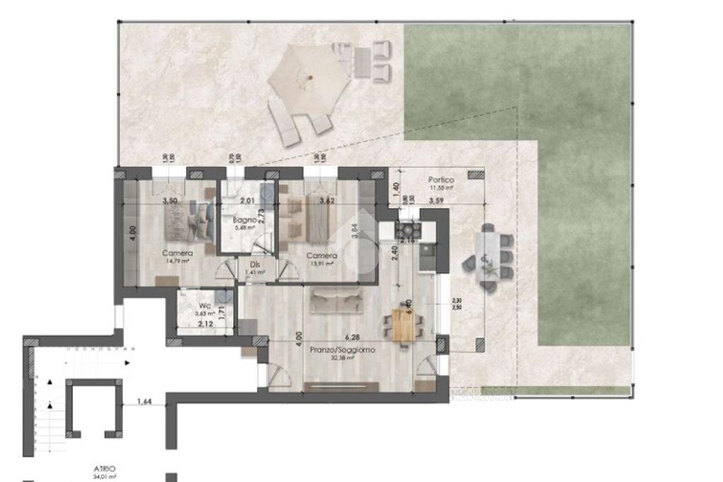Three-room apartment Via Erri Billò, Formigine - floor plans 1
