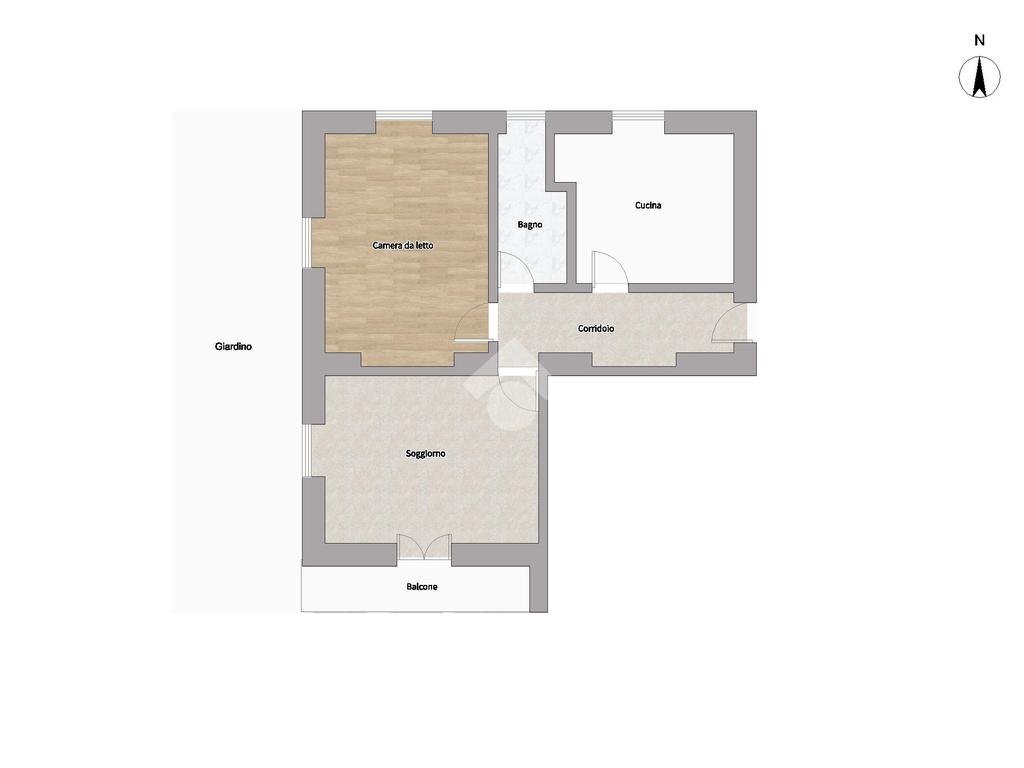 Bilocale Via Gian Battista Tiepolo, Milano (zona Città Studi) - planimetria 1