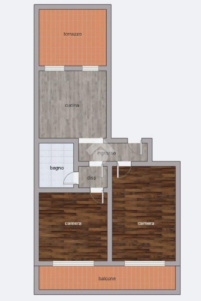 Trilocale Via Volvera, Torino (zona San Paolo) - planimetria 1