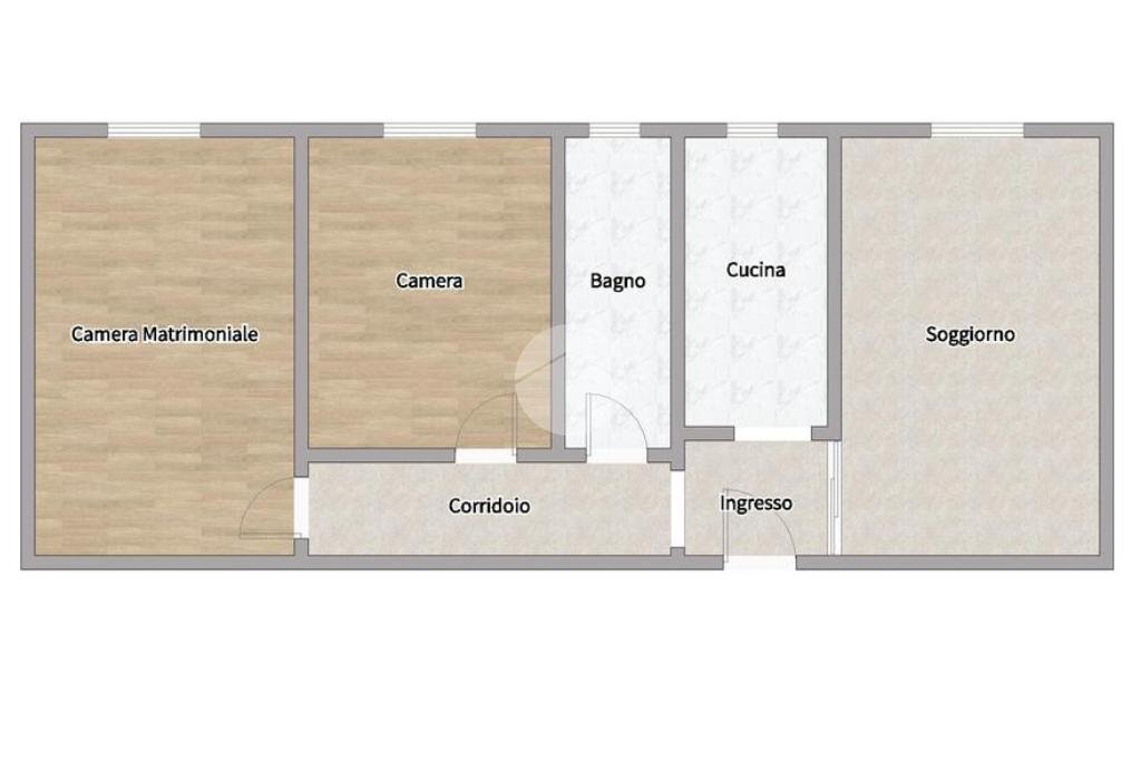 Three-room apartment Via casella, Milano - floor plans 1