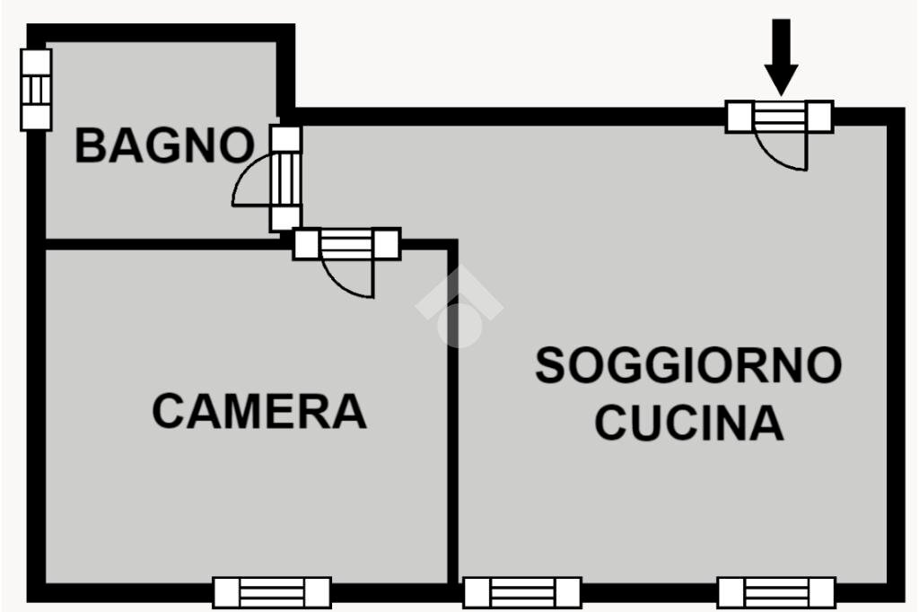Bilocale Via Giuseppe Giusti, Bollate - planimetria 1