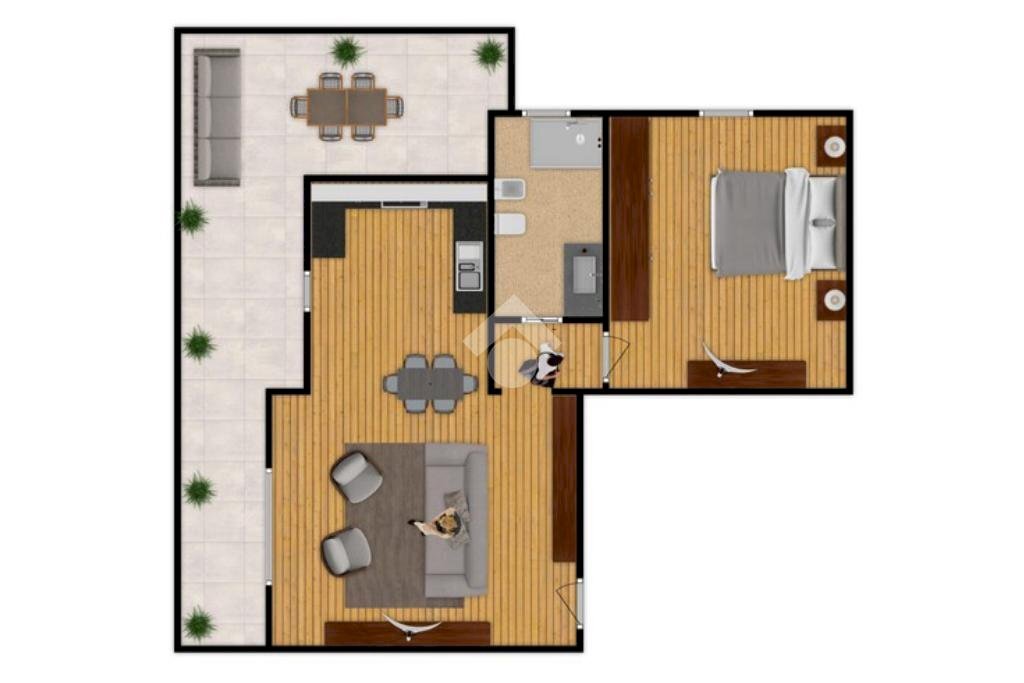Two-room apartment Via Curiel, Rozzano - floor plans 1