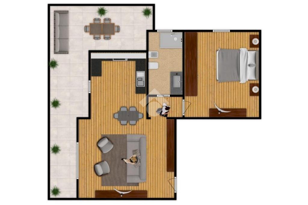 Three-room apartment Via Eugenio Curiel, Rozzano - floor plans 1