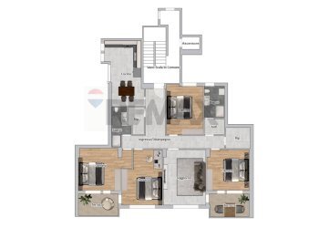 Pianta 2D - Appartamento Corso del Popolo
 
133, Venezia - foto 42