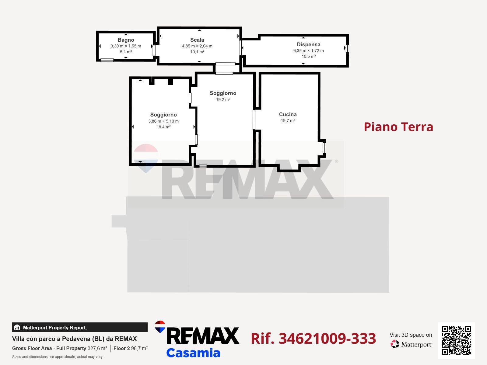 Pianta 2D - Villa Via Norcen
 
49, Pedavena - planimetria 1