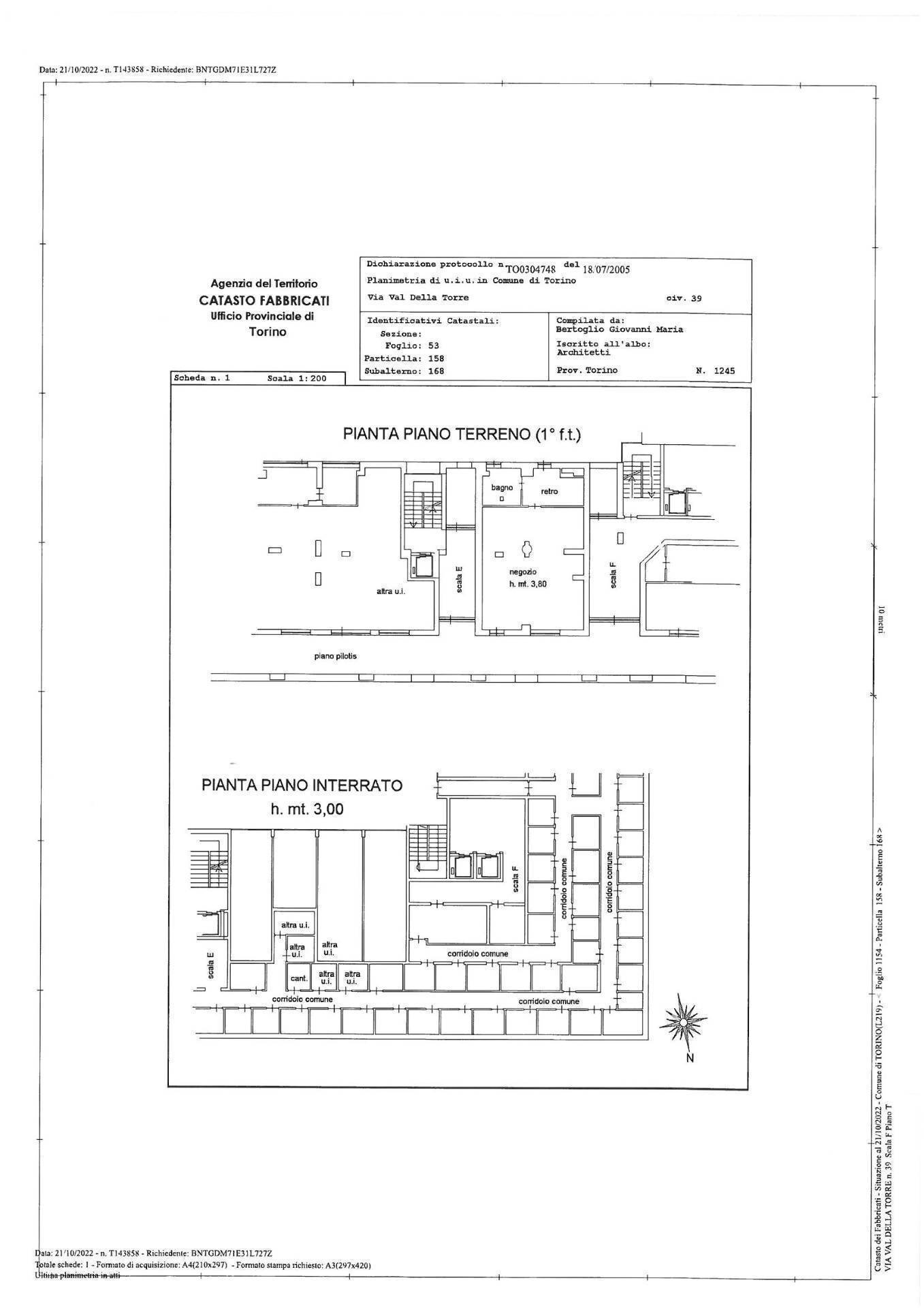 Foto 12 - Office Via Val Della Torre
 
39, Torino - floor plans 1