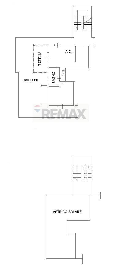 Pianta 2D - Trilocale Via Bruno Carloni, Fiumicino - planimetria 1