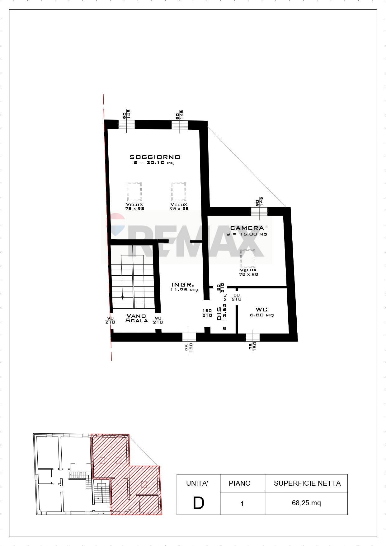 Pianta 2D - Trilocale ghiarone, Gualtieri - planimetria 1