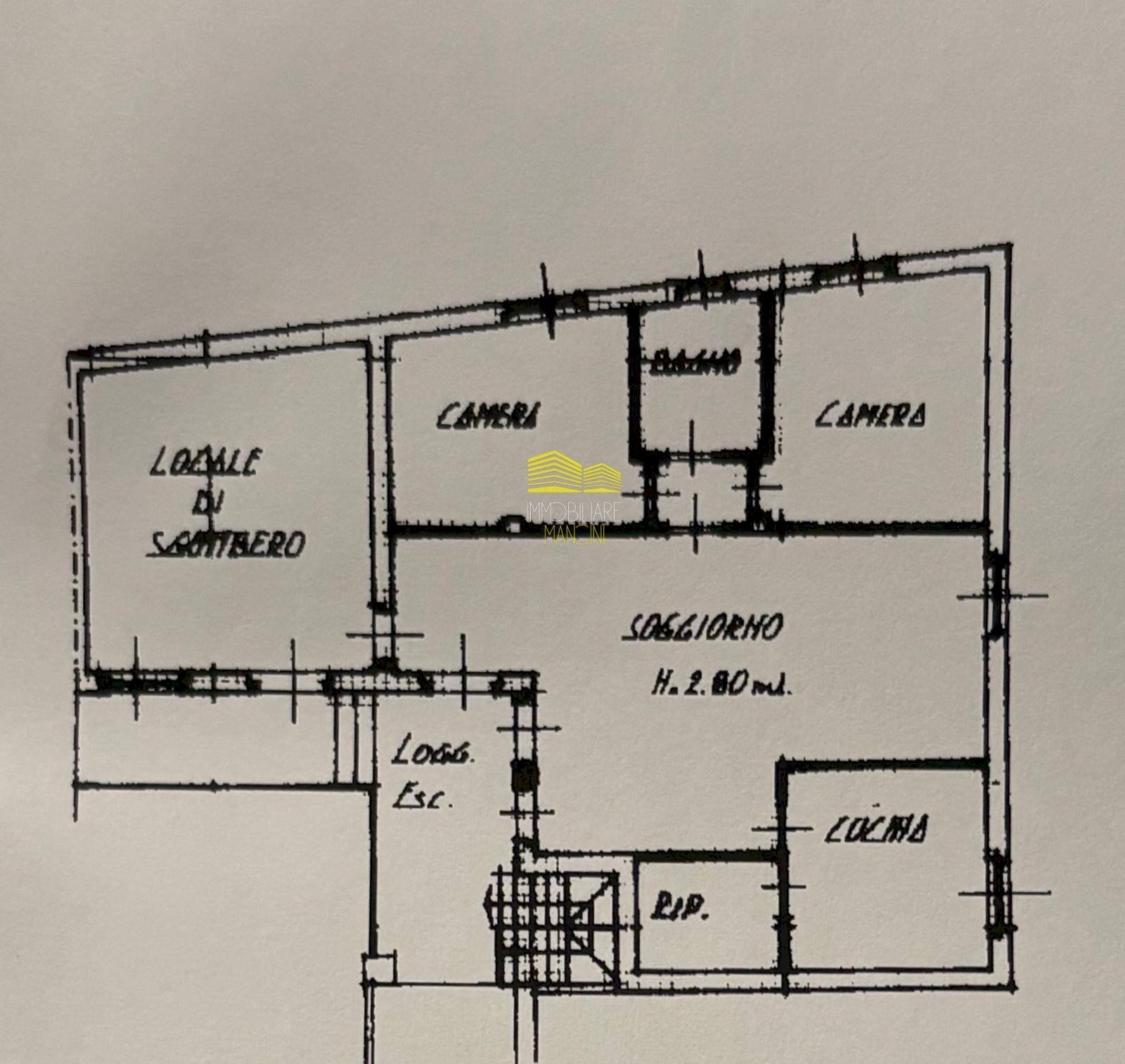 Foto 29 - Trilocale VIA RISERVA, Cologno al Serio - planimetria 1
