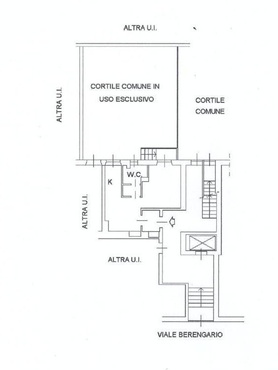 Bilocale viale Berengario, Milano - planimetria 1