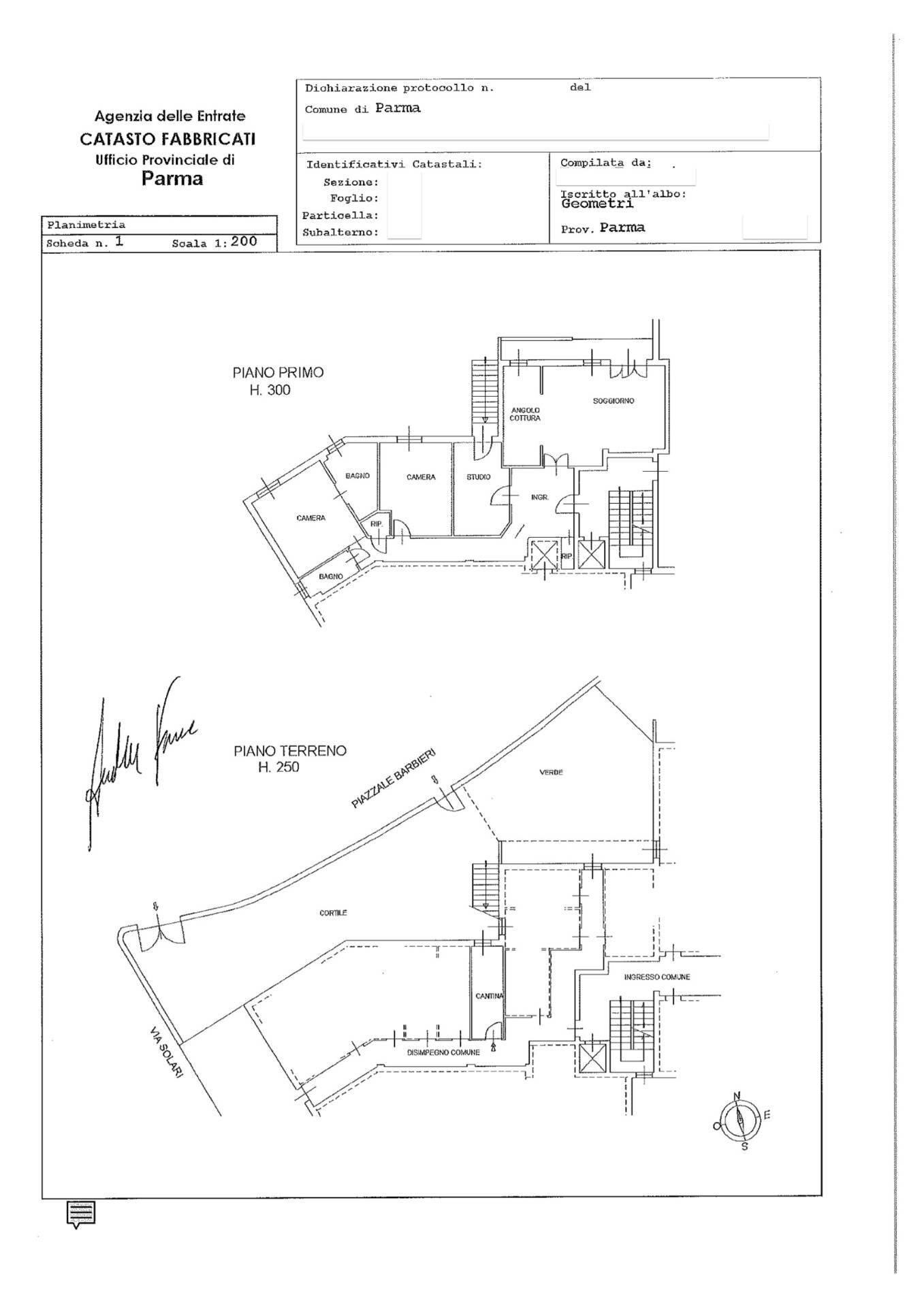 Foto 8 - Quadrilocale Piazzale Barbieri, Parma - planimetria 1