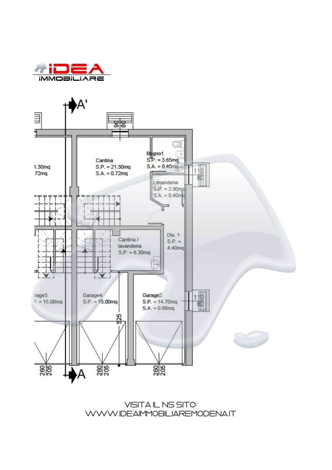Villa via Guido Miglioli, Modena (neighborhood Crocetta) - floor plans 1