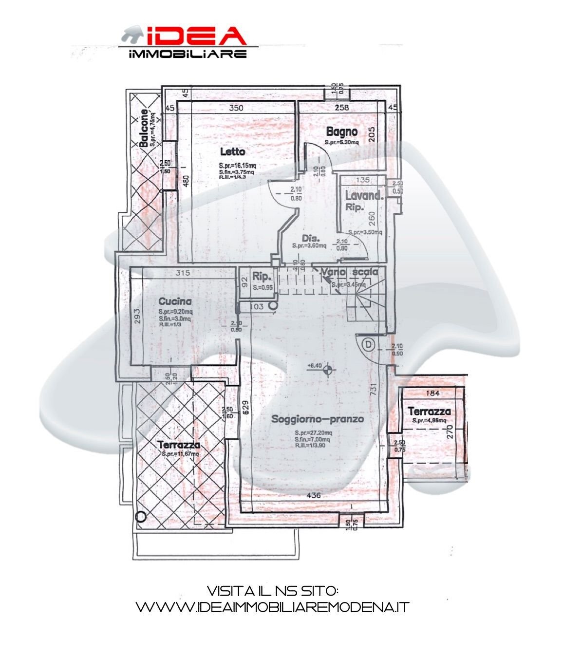 Apartment strada Albareto, Modena - floor plans 1