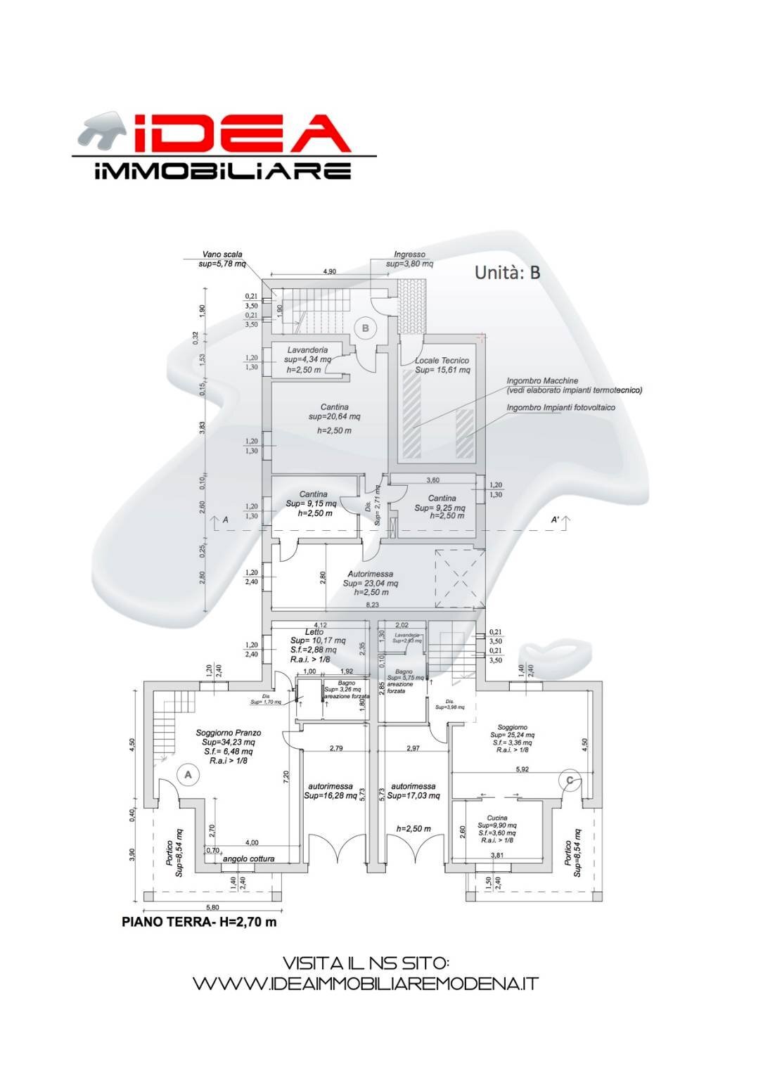 Villa strada Quattro Ville, Modena - planimetria 1