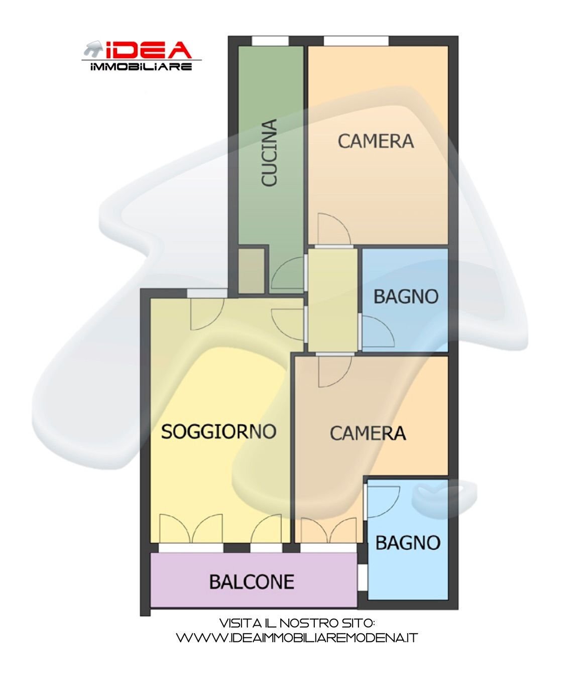 Four-room apartment via Giuseppe Notari, Modena - floor plans 1