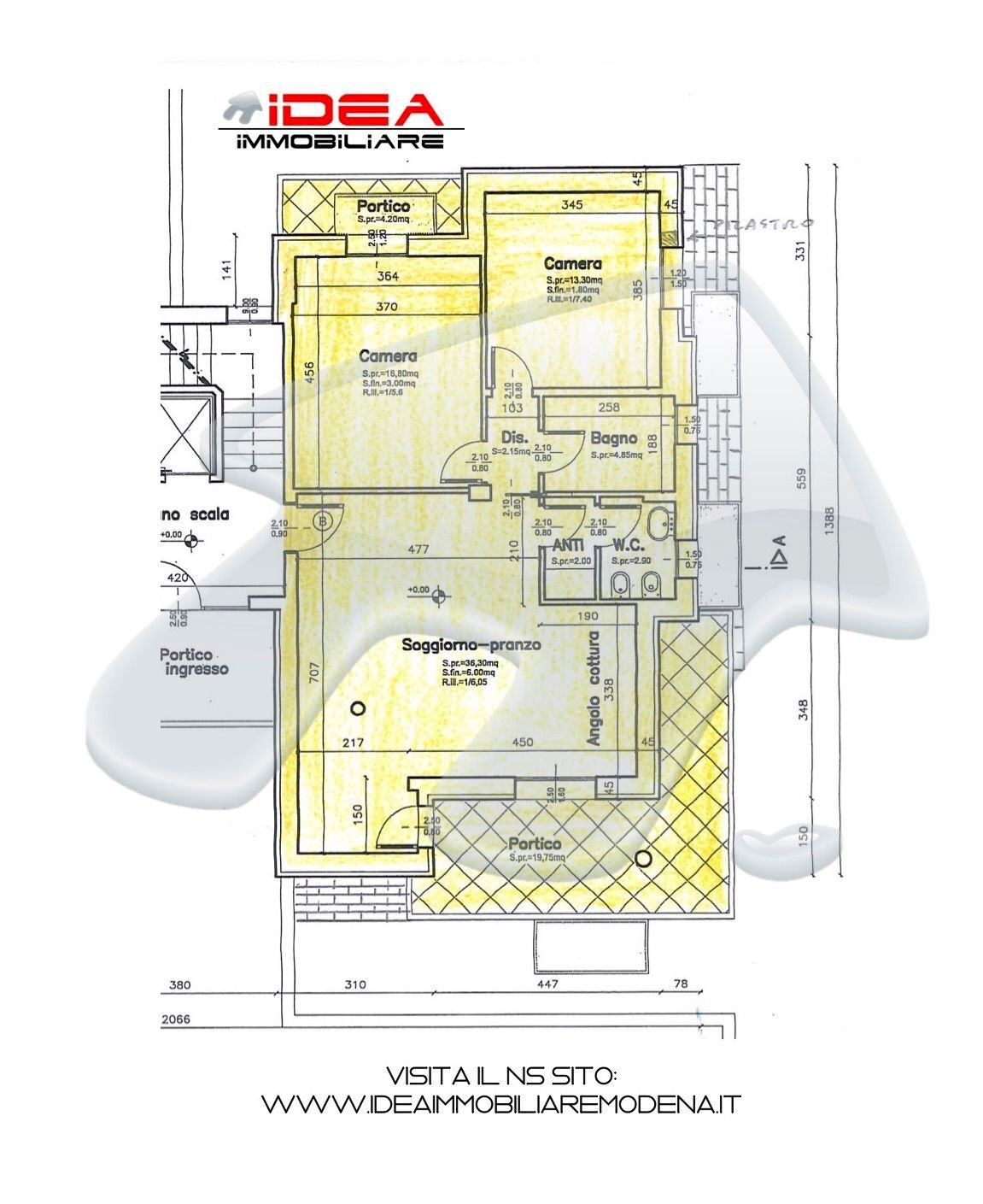 Quadrilocale strada Albareto, Modena - planimetria 1
