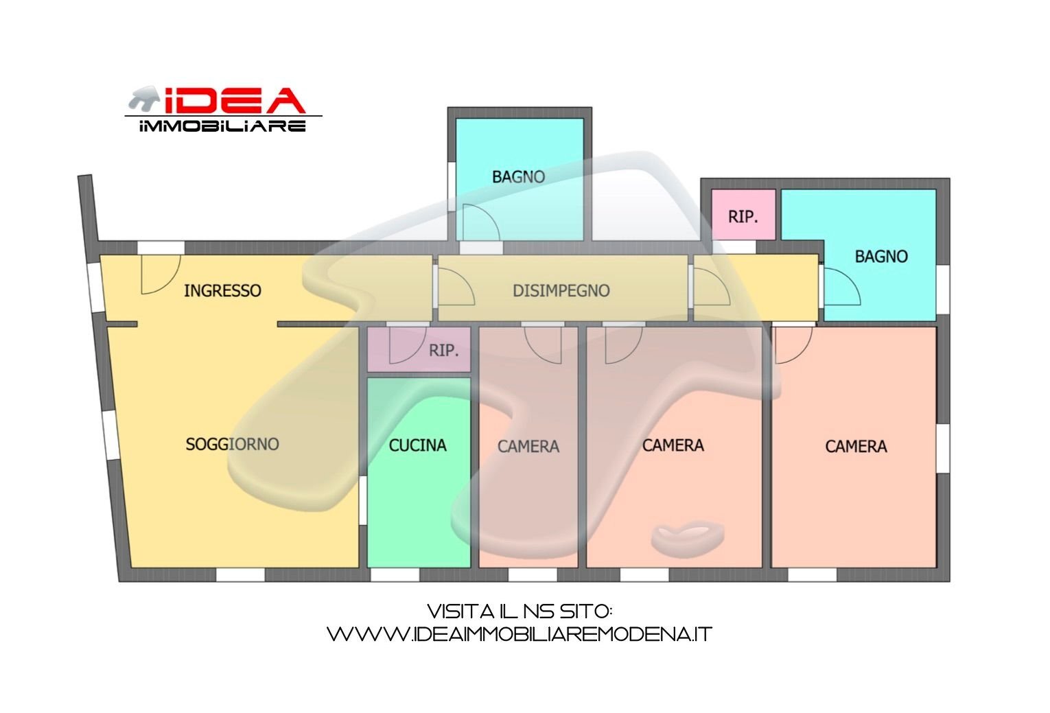 Appartamento viale Lodovico Antonio Muratori, Modena (zona Centro Storico) - planimetria 1