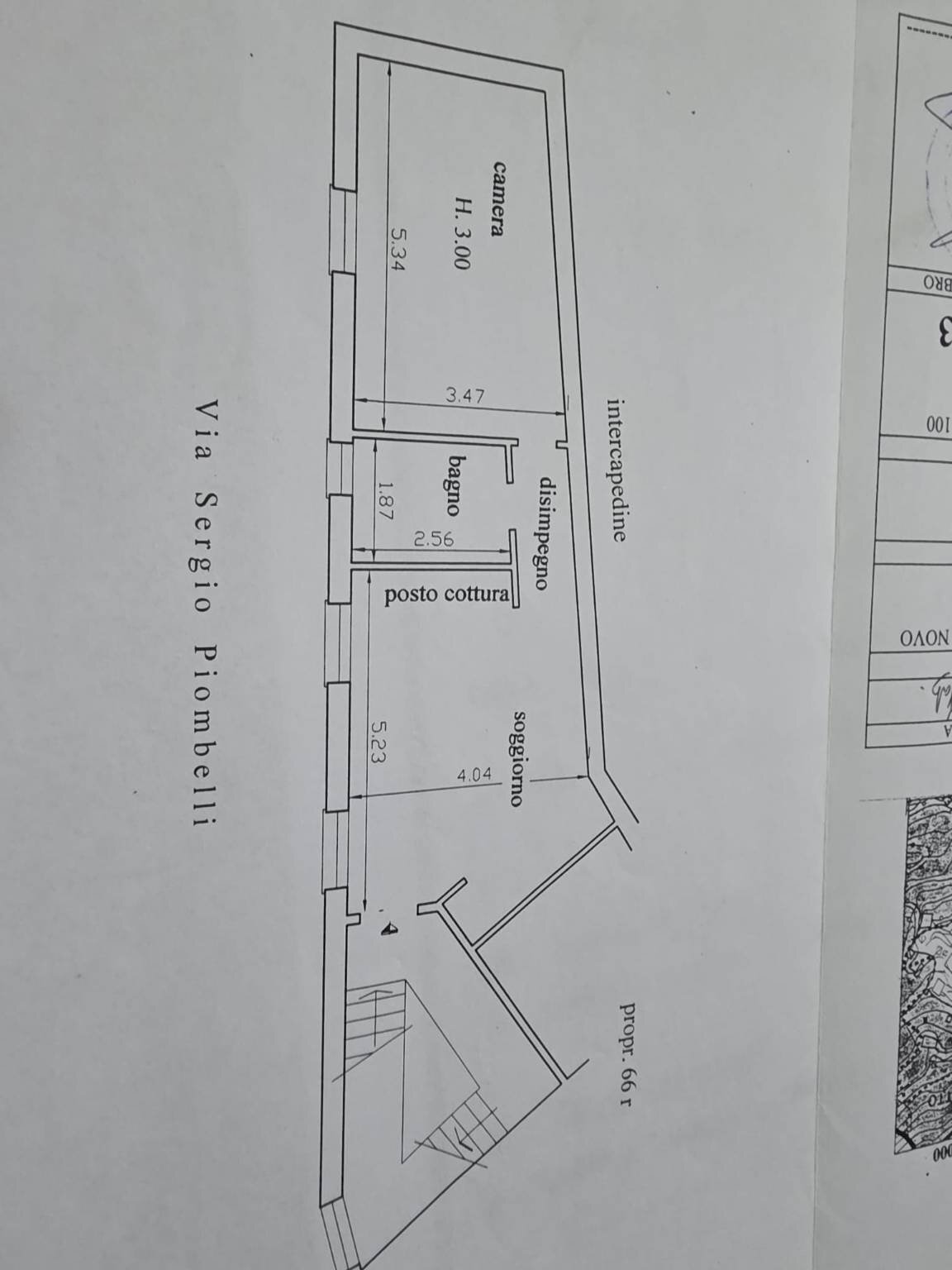 Bilocale via Sergio Piombelli, 24, Genova (zona Sampierdarena) - planimetria 1