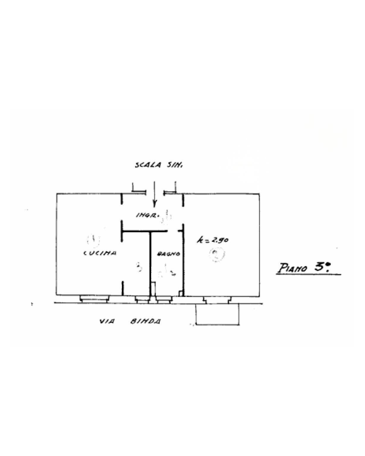 Bilocale via Ambrogio Binda, 16, Milano (zona Barona) - planimetria 1