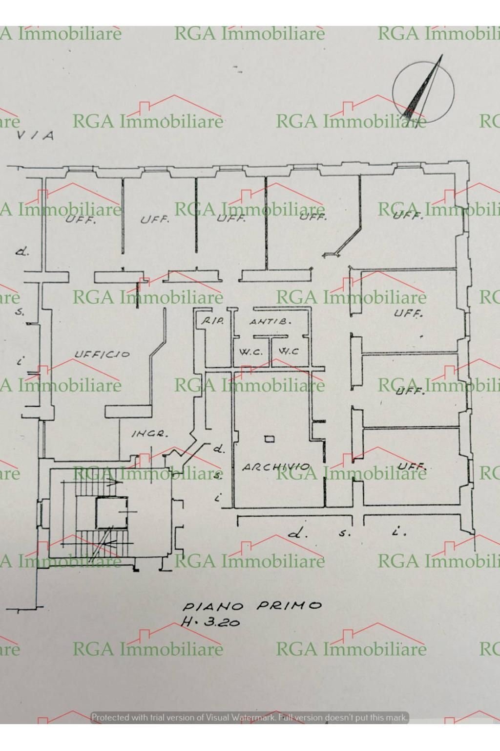 Ufficio viale Vittorio Emanuele II, Bergamo - planimetria 1
