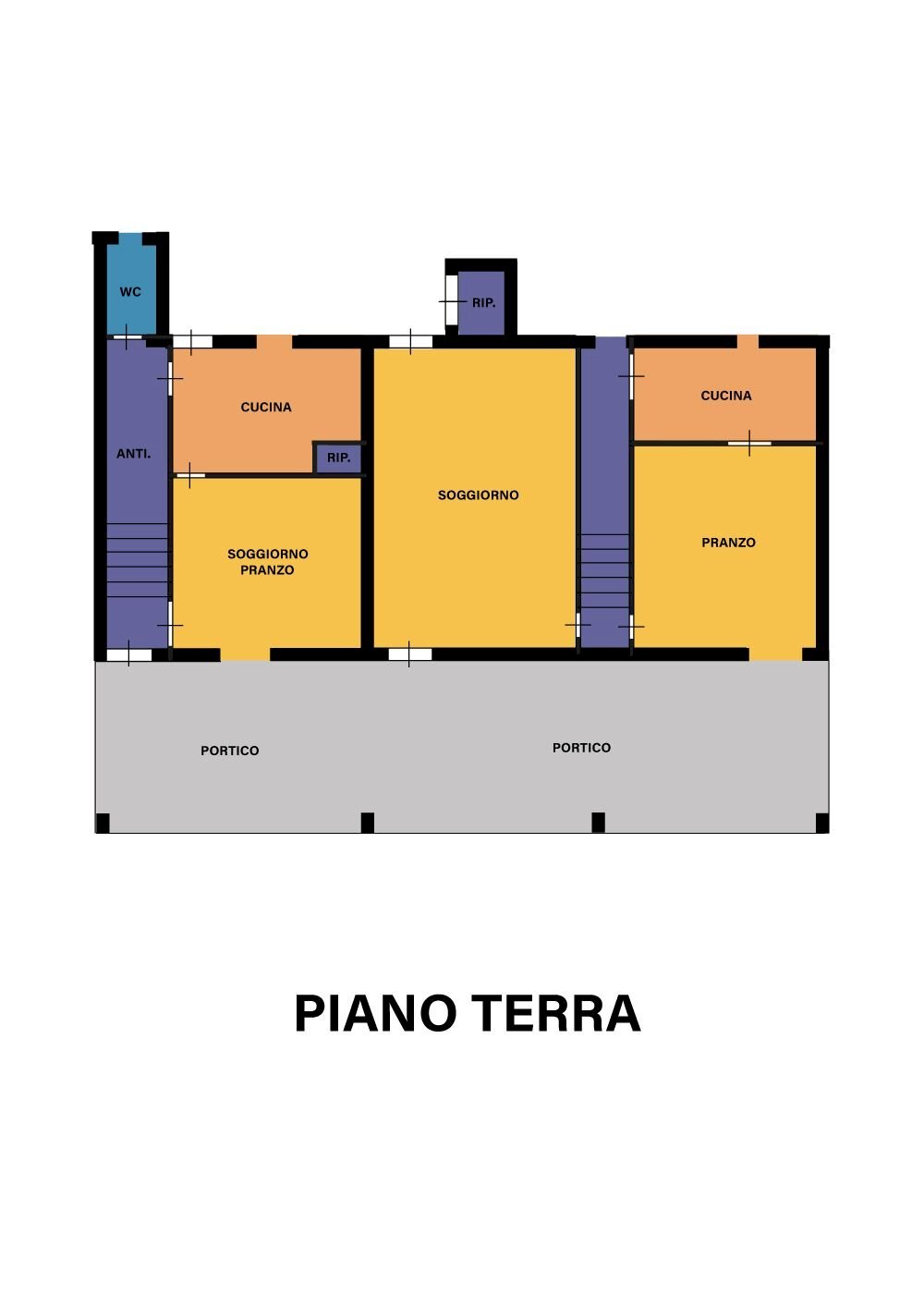 Rustico via Carlona, Cesenatico - planimetria 1