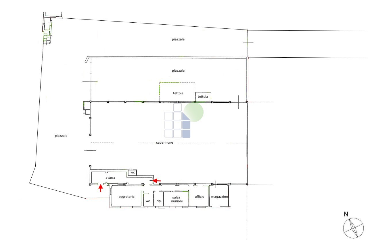 planimetria - Commercial Premises Via di Poggio Gagliardo  11, Montescudaio - floor plans 1