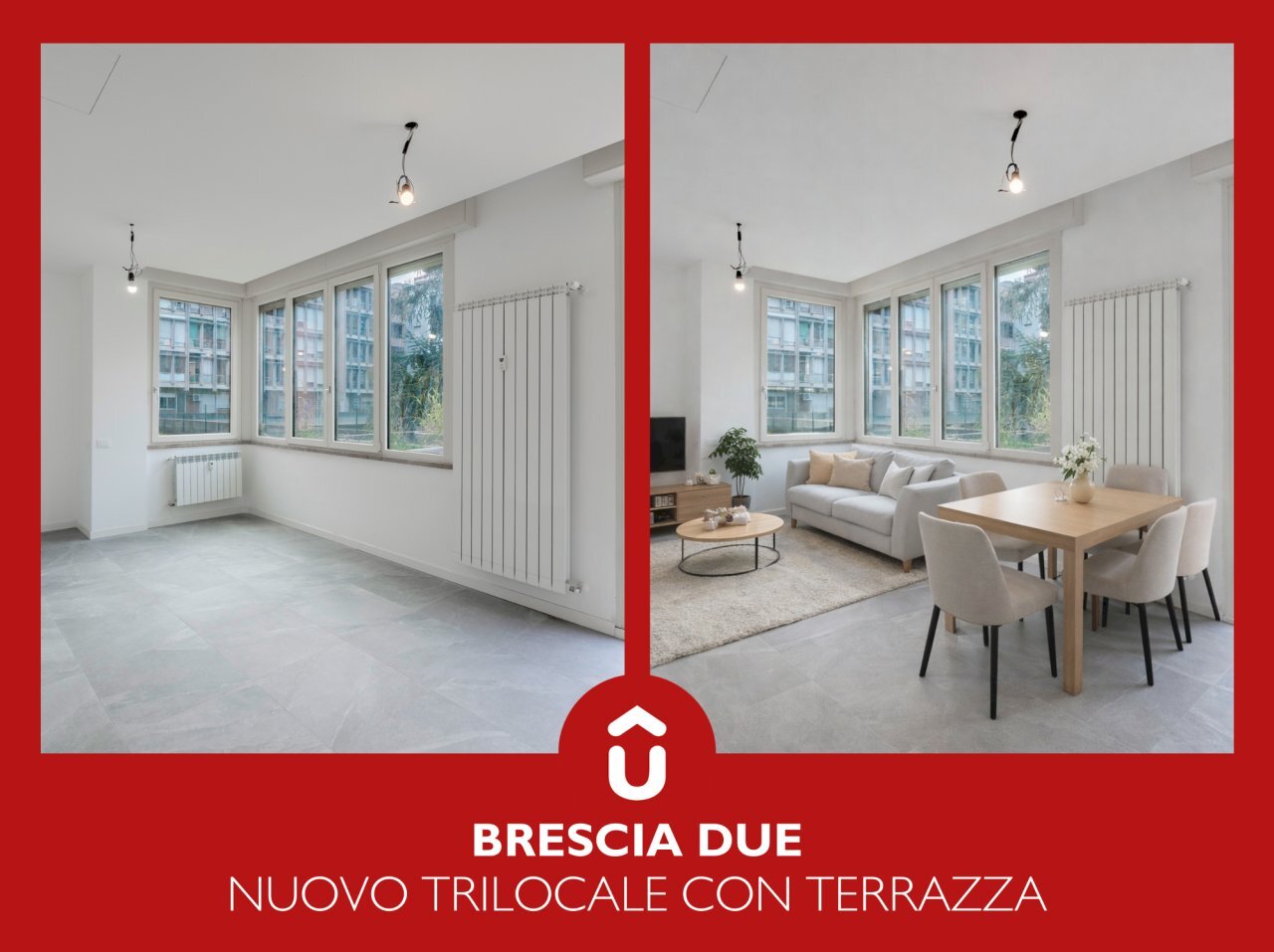 VISTA ZONA GIORNO - Three-room apartment Via Creta 72, Brescia - photo 1