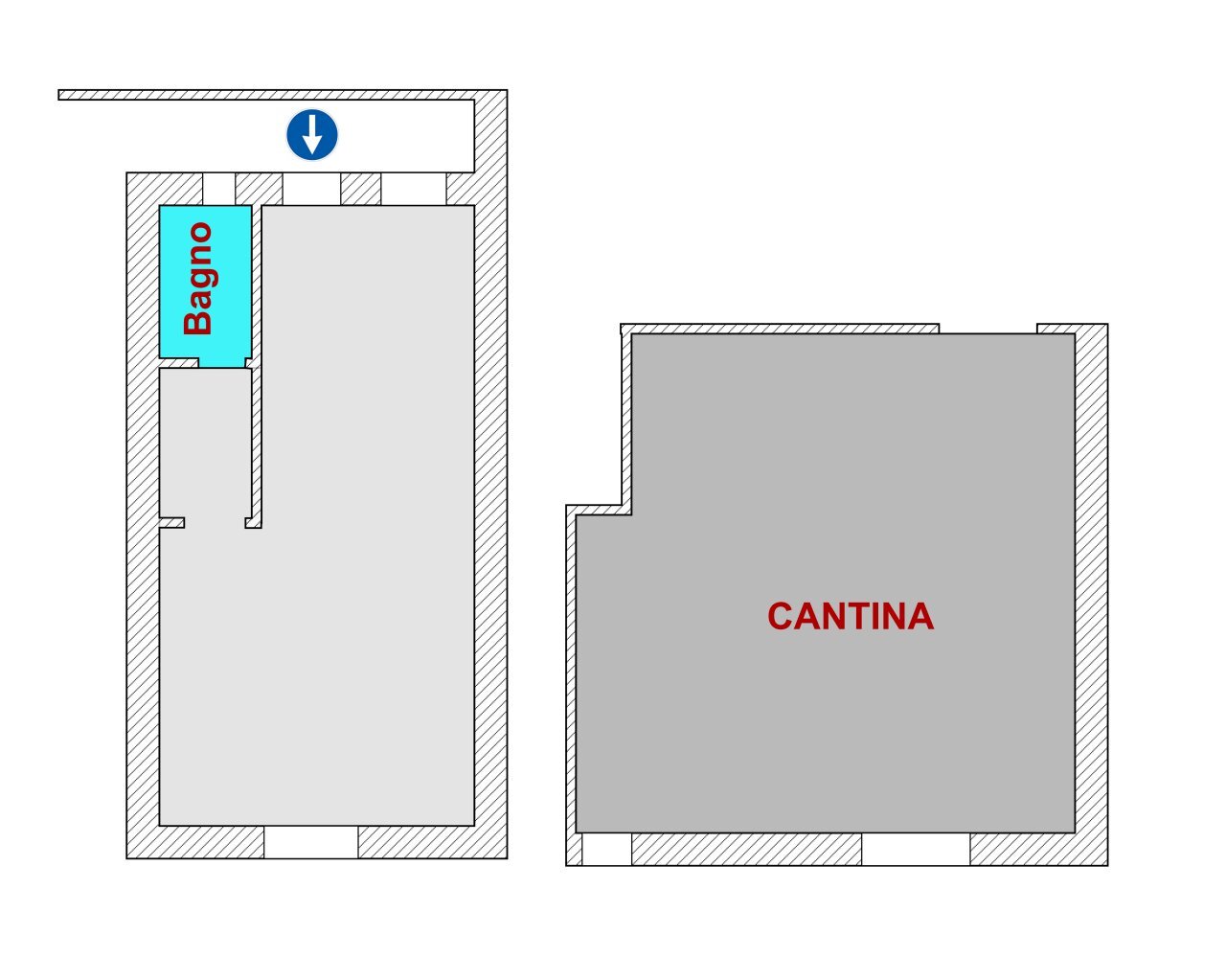 Pianta web - Monolocale Via Cornaggia, Rho - planimetria 1