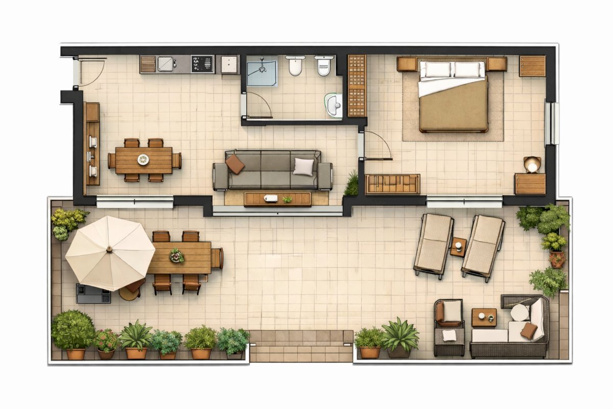 Piantina - Two-room apartment Varazze - floor plans 1