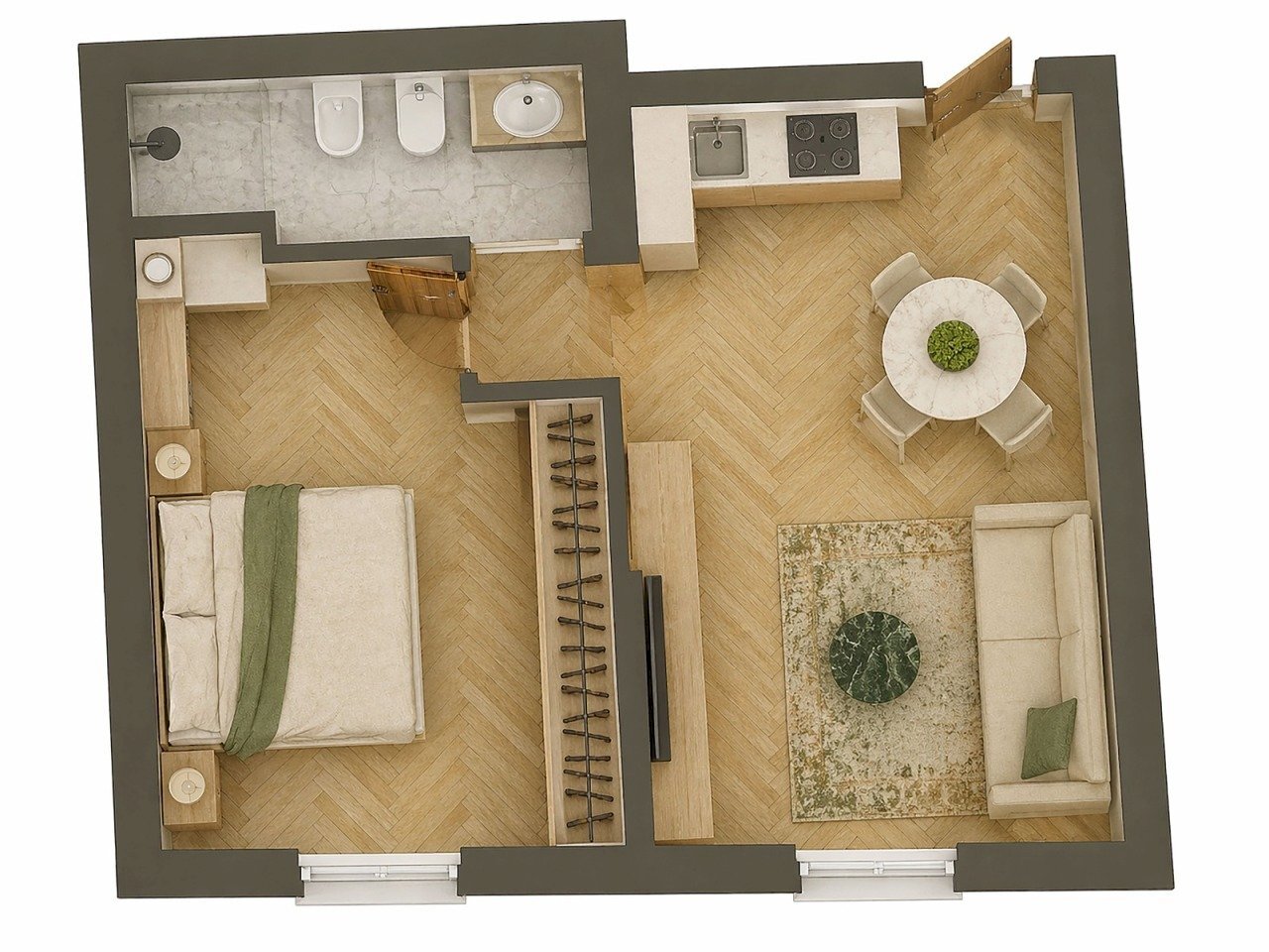 Planimetria APP C - Two-room apartment Via Ponte alle Mosse, Firenze (neighborhood Santa Maria Novella) - floor plans 1
