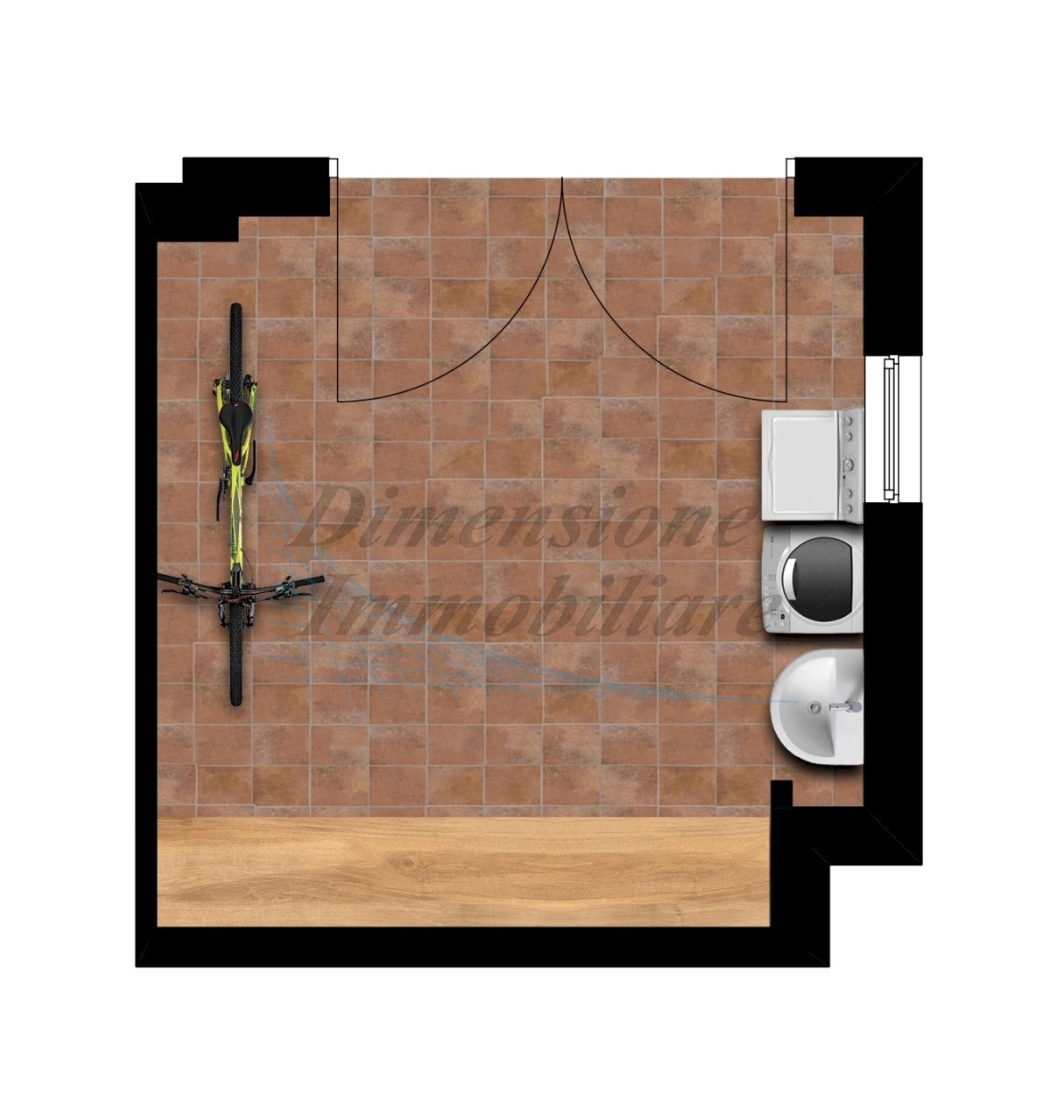 Planimetria_Arredata_Piano semineterrato.jpg - Four-room apartment Via Sant'Antonio, Rosignano Marittimo - floor plans 1