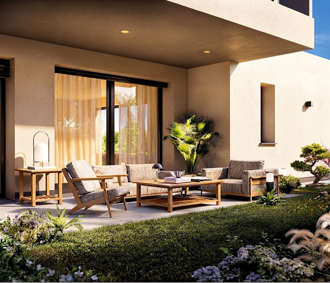 Render giardino trilocale - Trilocale Via San Giacomo 9, Como - foto 1
