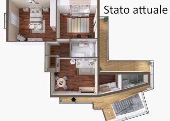 STATO ATTUALE.jpeg - Trilocale Via Vincenzo Bellini 20, San Pietro Clarenza - foto 2