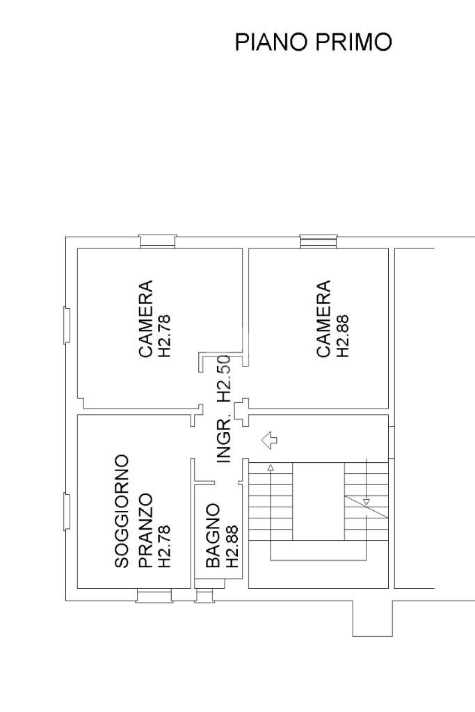 Three-room apartment Via Papa Giovanni, Calderara di Reno - floor plans 1