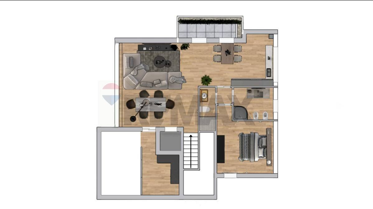 Pianta 2D - Attic Via G. Marconi
 
7, Lallio - floor plans 1