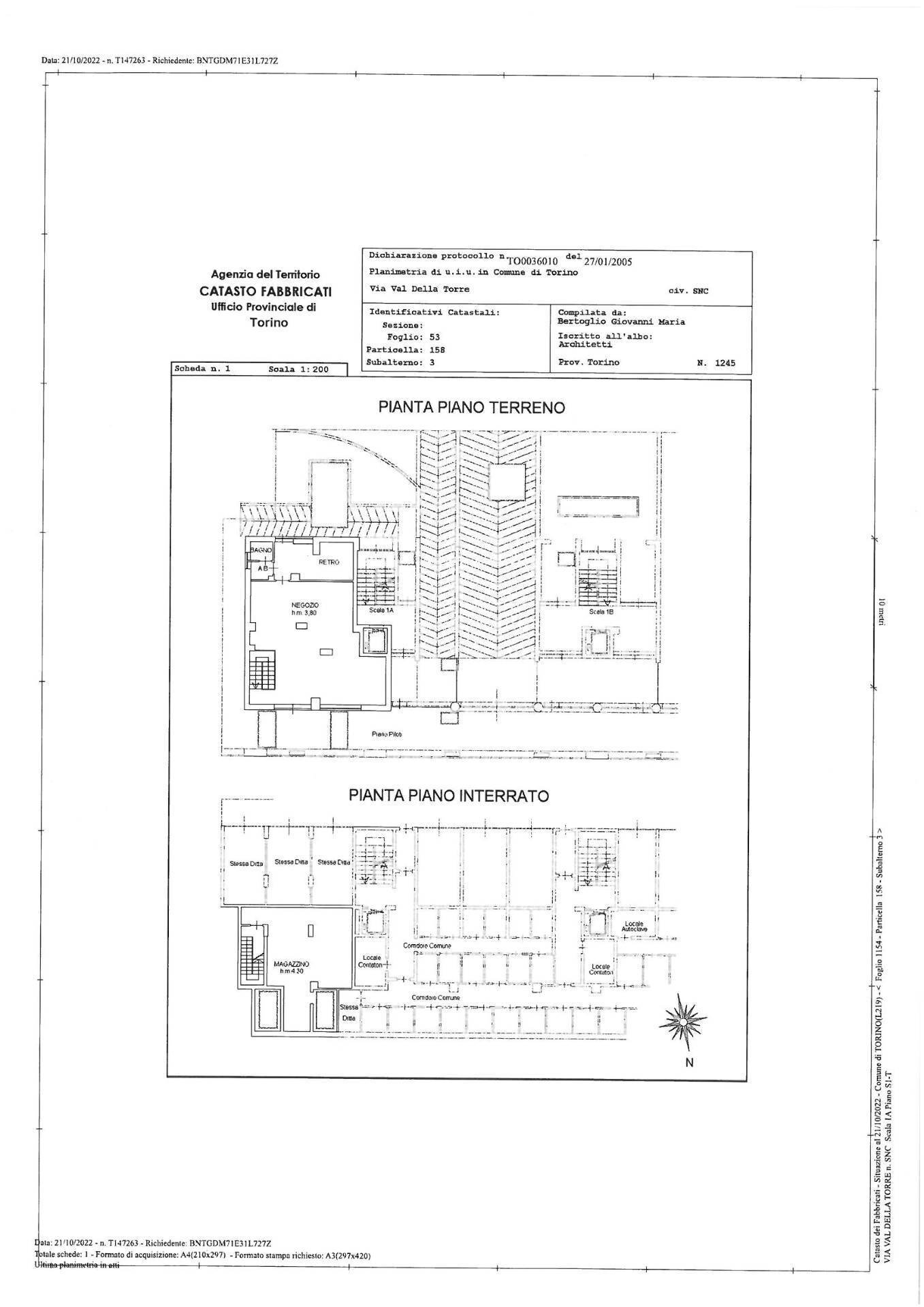 Foto 15 - Commercial Premises Via Val Della Torre
 
27, Torino - floor plans 1