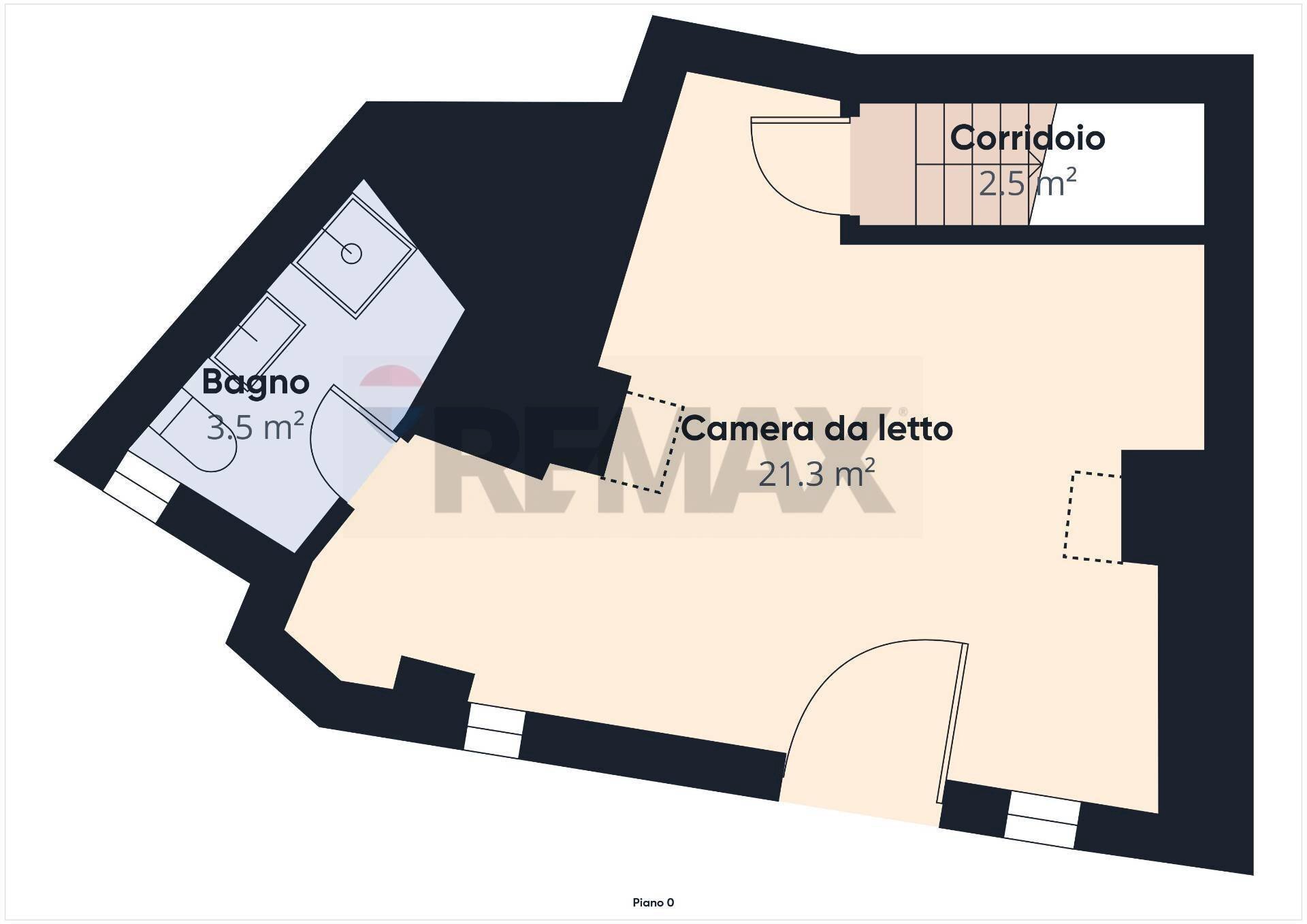 Pianta 2D - Quadrilocale via romana
 
46, Mazzano Romano - planimetria 1