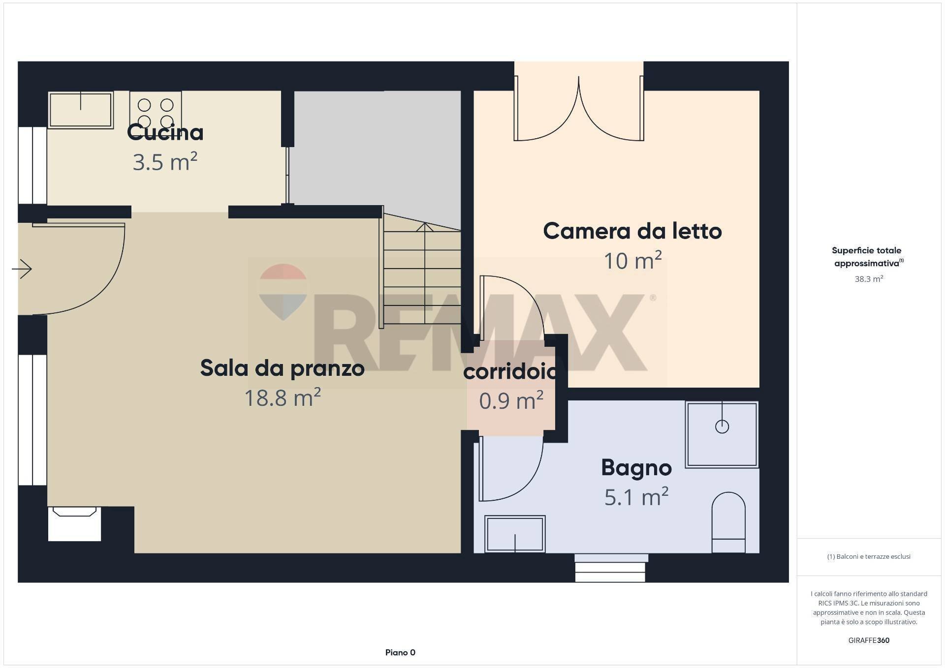 Pianta 2D - Villa a Schiera Ardea - planimetria 1