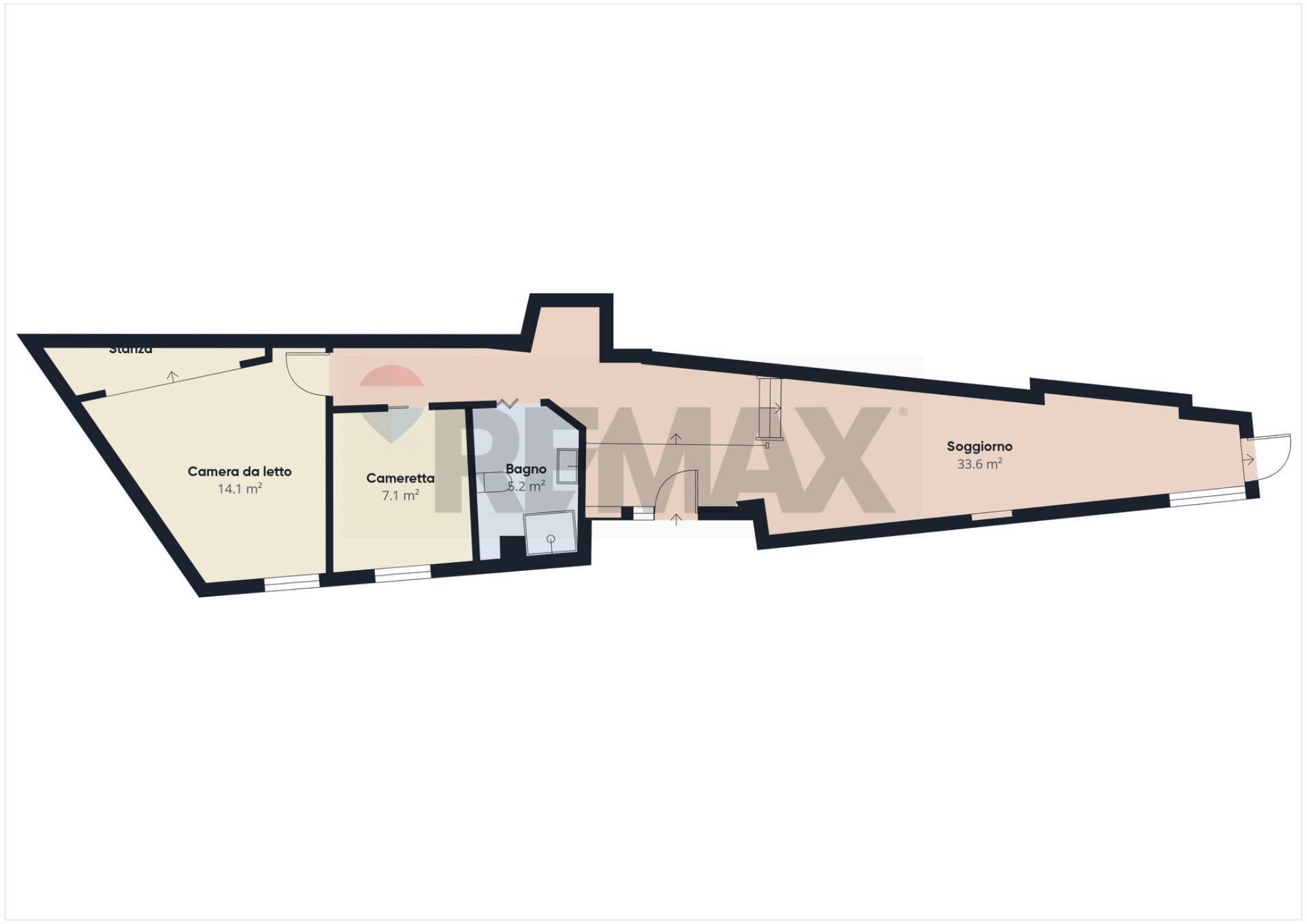 Pianta 2D - Trilocale Viale Cile
 
3, Formello - planimetria 1