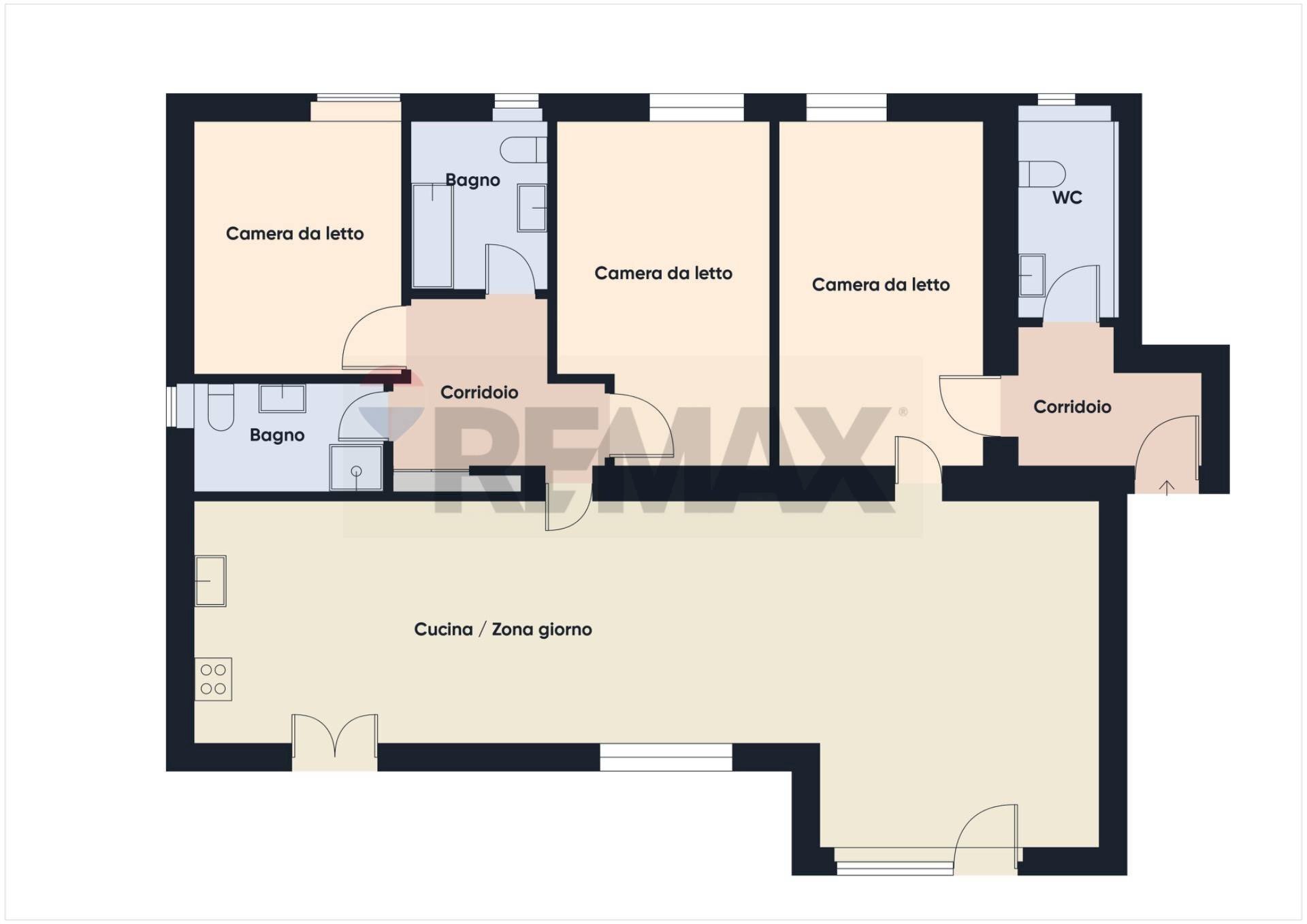 Pianta 2D - Villa via fantauzzo
 
20, Mazzano Romano - planimetria 1