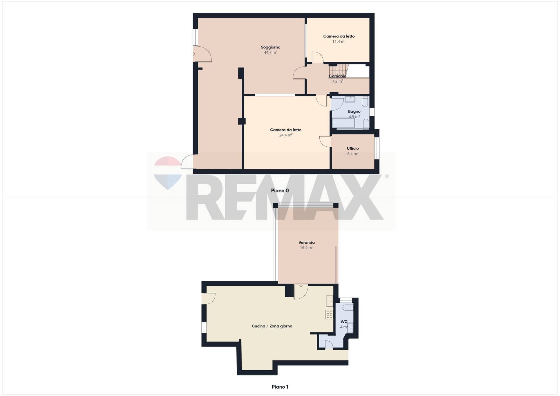 Pianta 2D - Terraced Villa Viale Oceania
 
1, Formello - floor plans 1