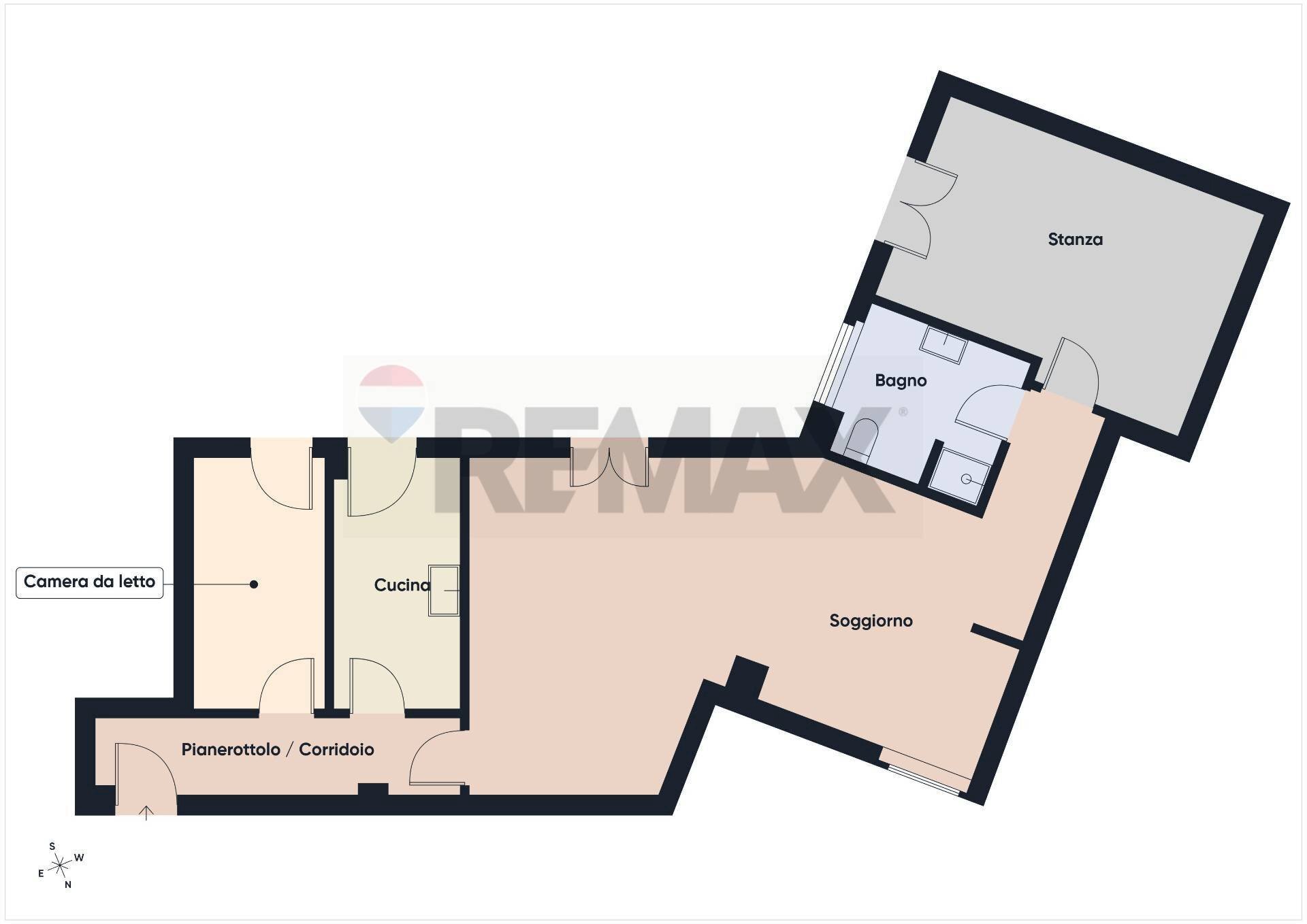 Pianta 2D - Quadrilocale Via Della Stazione Di Cesano
 
468, Roma - planimetria 1