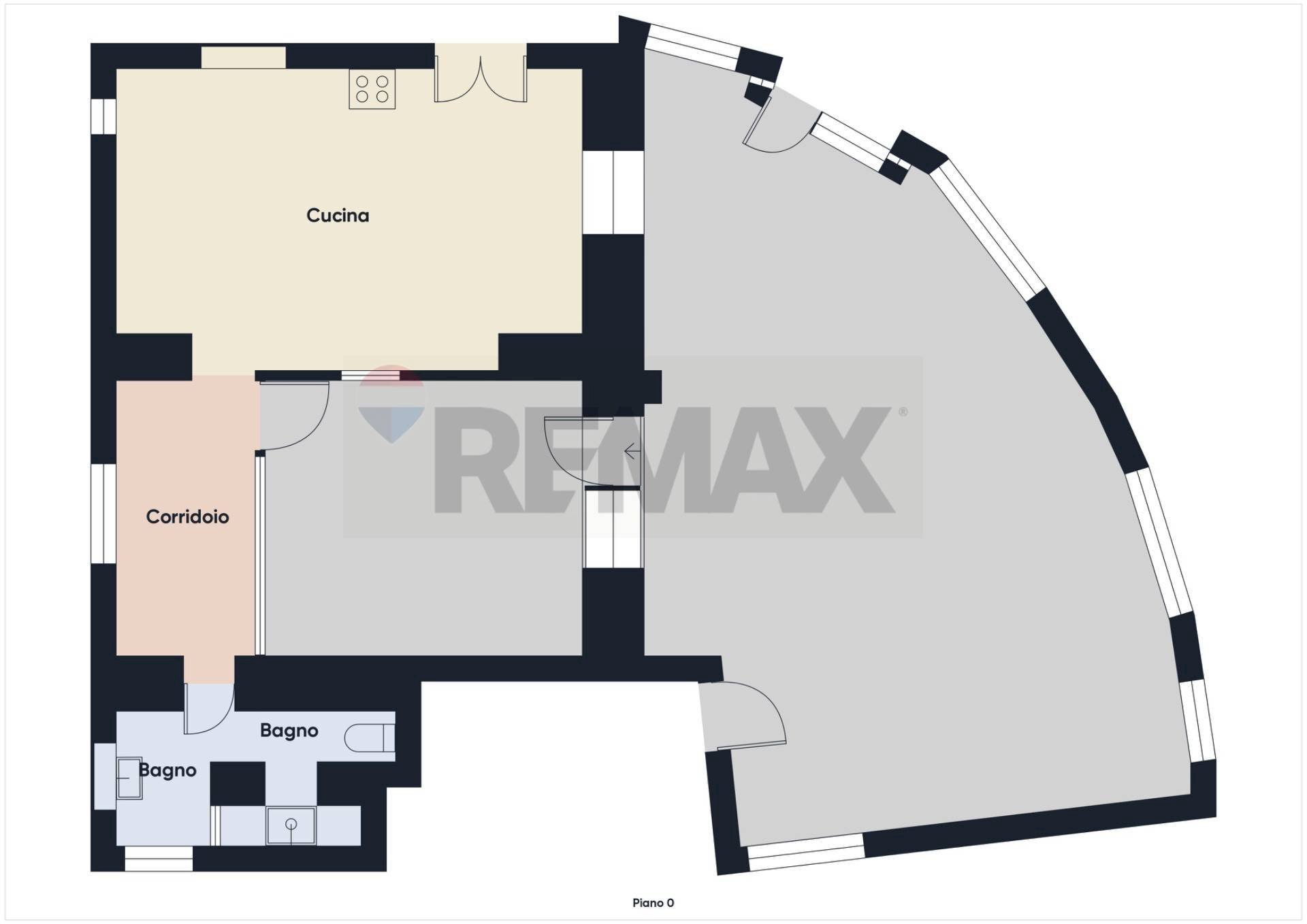 Pianta 2D - Trilocale Mazzano Romano - planimetria 1