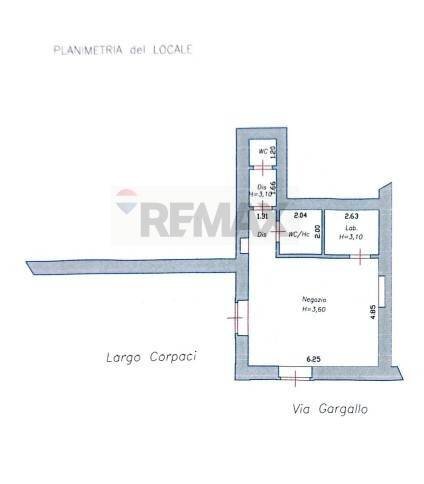 Pianta 2D - Commercial Activity Siracusa - floor plans 1