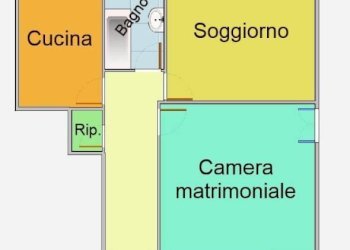 Planimetria - Two-room apartment via Giovanni Ambrogio Molfino, 10, Genova (neighborhood Sestri Ponente) - photo 9